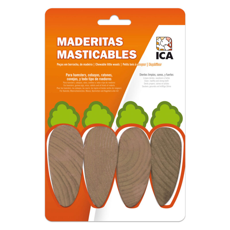 Masticables De Madera Zanahoria Para Roedores ICA S A