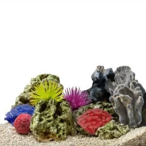 Top Fin Stone and Coral Bubbler Aquarium Ornament, XL